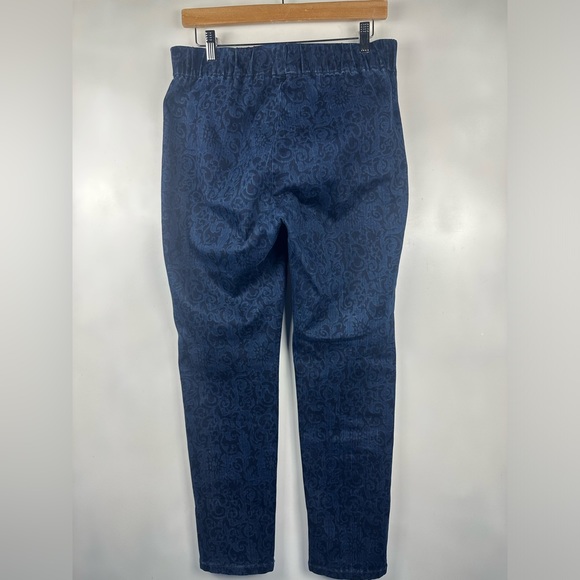 Soft Surroundings Women’s M‎ Blue Tapestry Print Jeggings Leggings Pull on - Picture 3 of 9